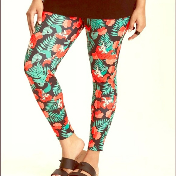 2x Torrid Little Mermaid Leggings 